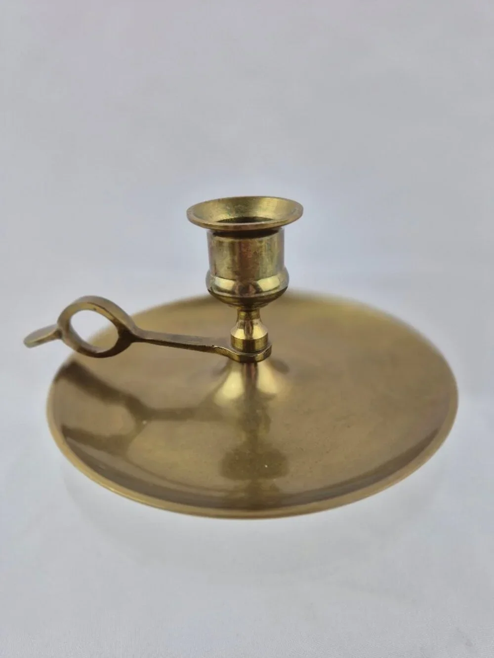 Vintage Brass Chamberstick Candle Holder vintage brass